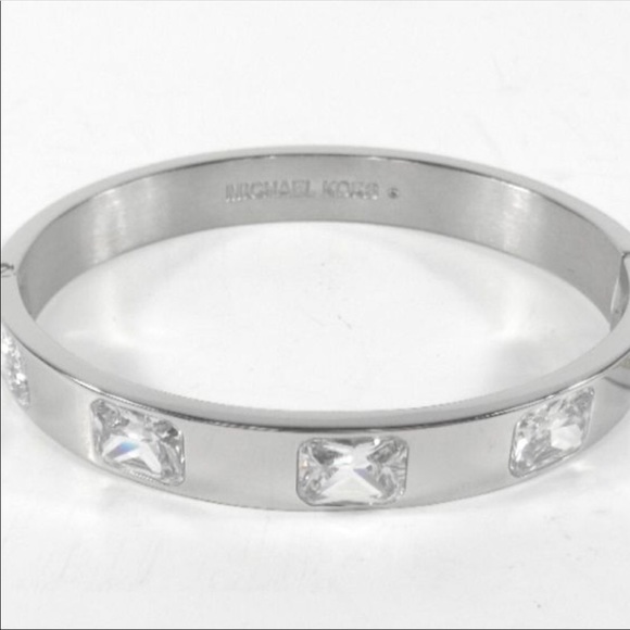 Michael Kors Jewelry - Brand new Michael Kors silver & crystal bangle